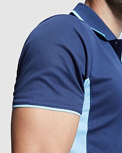 Unisex polokošile Roly Montmelo, bílá/královská modrá, velikost L