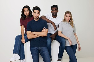 Unisex polotriko Iqoniq Yosemite z recyklované bavlny, světlá červená, M