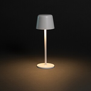 USB dobíjecí stolní lampa z RCS recyklovaného plastu, bílá