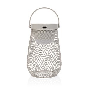 USB dobíjecí stolní lampa z RCS recyklovaného plastu, šedá