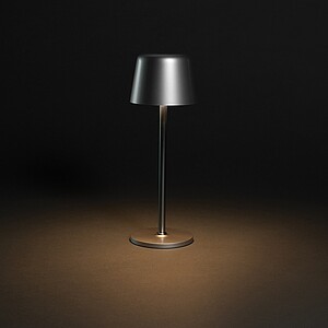 USB dobíjecí stolní lampa z RCS recyklovaného plastu, stříbrná