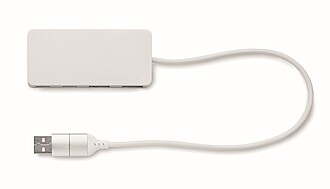 USB hub 4 porty 27,5 cm, světle hnědá