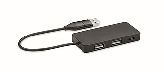 USB rozbočovač, černý