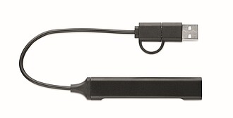 USB rozbočovač se 4 porty, černá