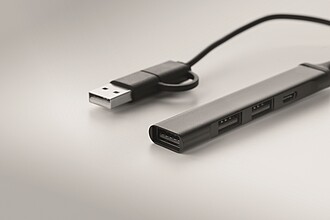 USB rozbočovač se 4 porty, černá
