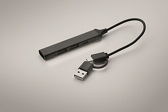 USB rozbočovač se 4 porty, černá