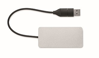 USB rozbočovač, stříbrný