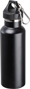 Vakuová láhev s karabinou 750 ml, černá - reklamní předměty