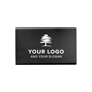 VALUR Hliníková powerbanka s kapacitou 4000 mAh M, gun metal