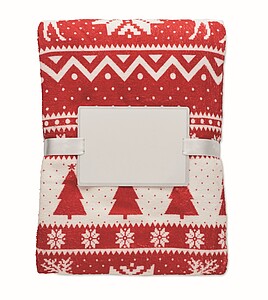 VANELA Fleecová deka z RPET 190g, červená