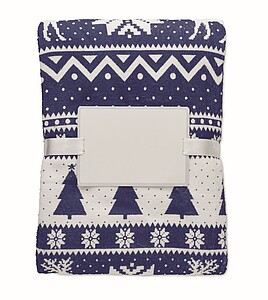 VANELA Fleecová deka z RPET 190g, tmavě modrá - deka s vlastním potiskem