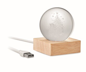 Vánoční křišťálová LED koule - vánoční reklamní předměty