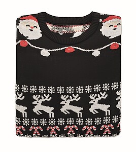 Vánoční svetr s LED, L/XL, černá
