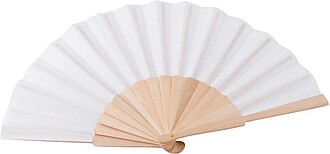 Vějíř z RPET, bílý - reklamní předměty