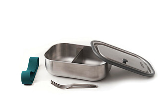 Velká nerezová krabička na jídlo, tyrkysová