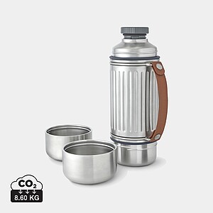 Velká nerezová termolahev 1000 ml, šedá - reklamní předměty
