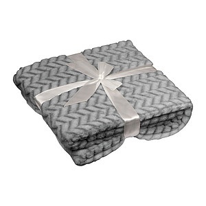 Velká plyšová deka, 120 x 180 cm, šedá