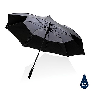 Velký automatický deštník pro dva Impact AWARE™ RPET 190T, odolný proti větru, průměr 120 cm, antracitová - reklamní deštníky