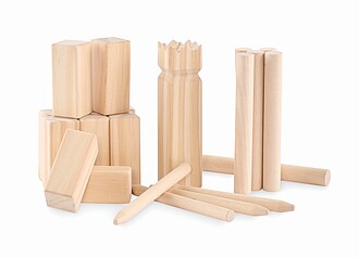 Venkovní házecí hra z borového dře, světle hnědá