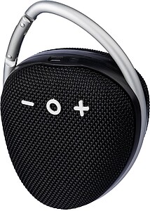 Venkovní reproduktor s karabinou, černý - reklamní předměty