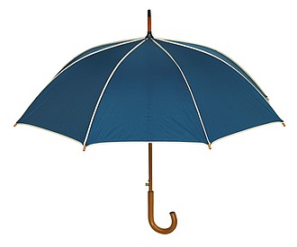 VERMEER Automatický deštník, dřevěná rukojeť, modrobéžový. Pr.103cm - reklamní deštníky