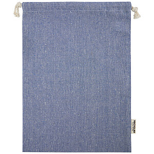Větší dárková taška z recyklované bavlny, modrá