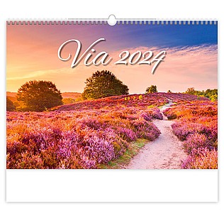 Via 2026, nástěnný kalendář, prodloužená záda - reklamní kalendáře