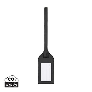 Visačka na zavazadla z recyklovaného polyesteru, černá