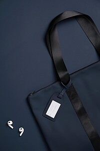 Visačka na zavazadla z recyklovaného polyesteru, námořní modrá