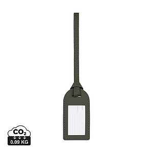 Visačka na zavazadla z recyklovaného polyesteru, zelená