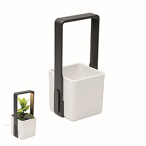 Vnitřní zahrádka s LED světlem, bílá - reklamní předměty