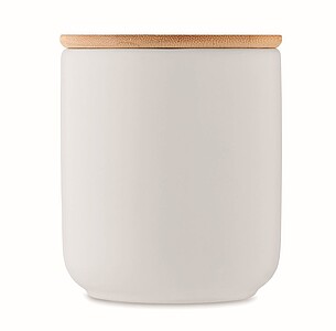 Vonná svíčka v kameninovém obalu, vůně čerstvého prádla