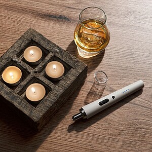 VS HIKARI Dobíjecí elektrický zapalovač, bílá