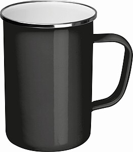 Vysoký plecháček, 550ml, černý