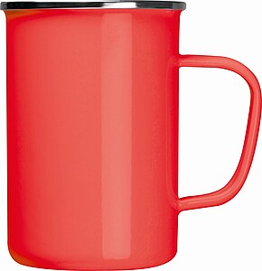 Vysoký plecháček, 550ml, červený