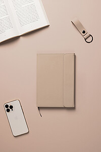 Zápisník, 80 linkovaných listů, béžový