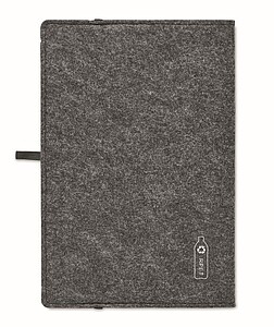 Zápisník A5 s plstěným obalem, 160 linkovaných stran