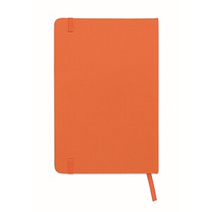 Zápisník A5 s RPET obálkou, 80 linkovaných stran, oranžová