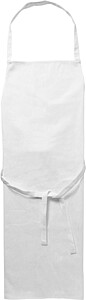 Zástěra z polyesteru, bez kapsy, bílá