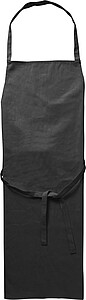Zástěra z polyesteru, bez kapsy, černá