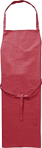 Zástěra z polyesteru, bez kapsy, červená