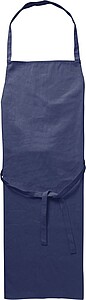 Zástěra z polyesteru, bez kapsy, modrá