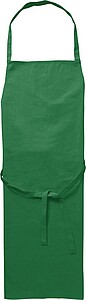 Zástěra z polyesteru, bez kapsy, zelená