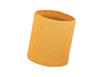 Žebrovaný nákrčník, hořčičná - multifunkční šátek s vlastním potiskem