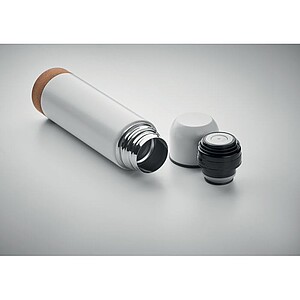 ZEHRA Dvoustěnná termoska z recyklované nerezové oceli, 500 ml, bílá