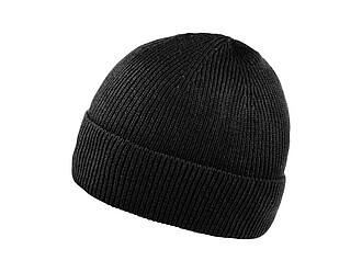 Zimní čepice s lemem, černá