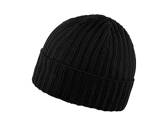 Zimní čepice s lemem, černá