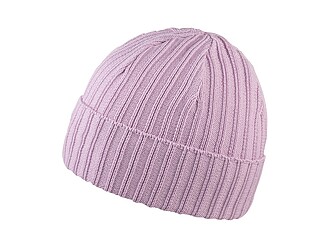 Zimní čepice s lemem, růžová