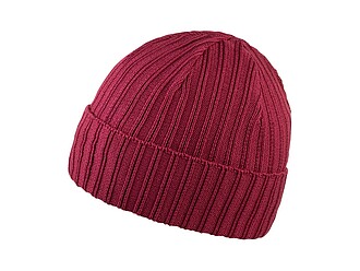 Zimní čepice s lemem, vínová