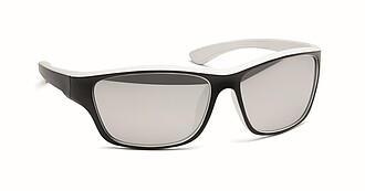 Zrcadlové sportovní sluneční brýle, bílá